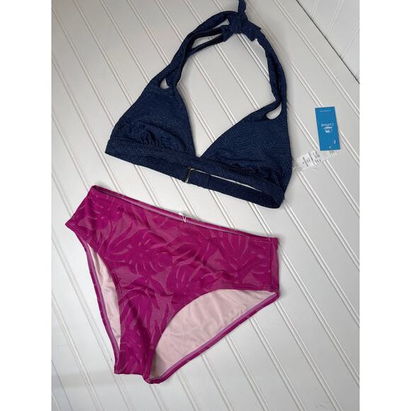 NWT Cupshe Two Peace Swimsuit Bikini Sweetheart Halter High Waisted BUNDLE Sz M - Picture 4 of 5
